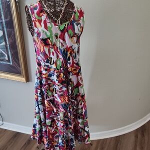 Colorful Dress Addict Abstract Women's Midi Dress